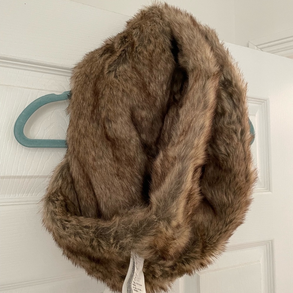 Abercrombie & Fitch Faux Fur Infinity Scarf
